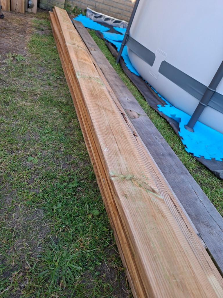 Schuttingplanken - Diverse lengtes, Tuin en Terras, Gebruikt, Ophalen of Verzenden, Hout, 3 tot 6 meter