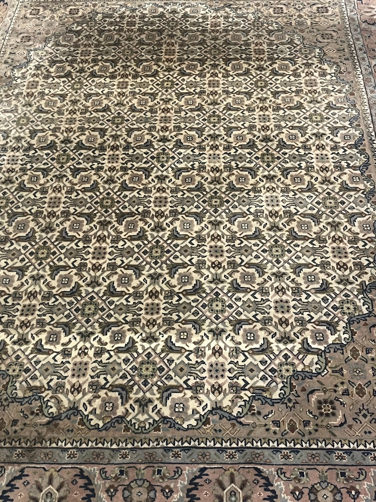 Prachtig handgemaakt Perzisch Bidjar tapijt 250x175 cm, Crème, Gebruikt, 150 tot 200 cm, 200 cm of meer