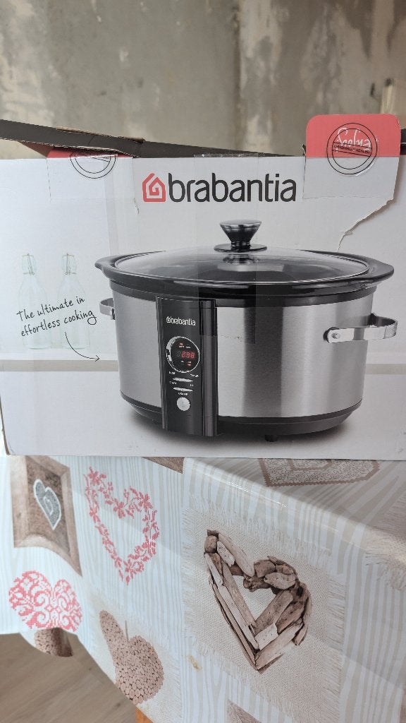 Brabantia Slowcooker 6.5L, Ophalen of Verzenden, Timer, Zo goed als nieuw