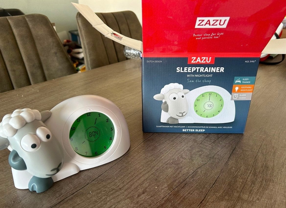 ZAZU Slaaptrainer met nachtlampje - Sam het Schaap, Ophalen of Verzenden, Zo goed als nieuw