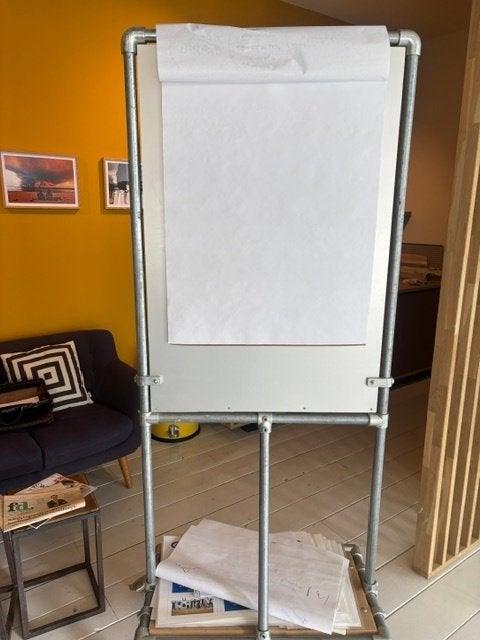 Flipover + whiteboard, Ophalen, Mobiel, Zo goed als nieuw, Whiteboard