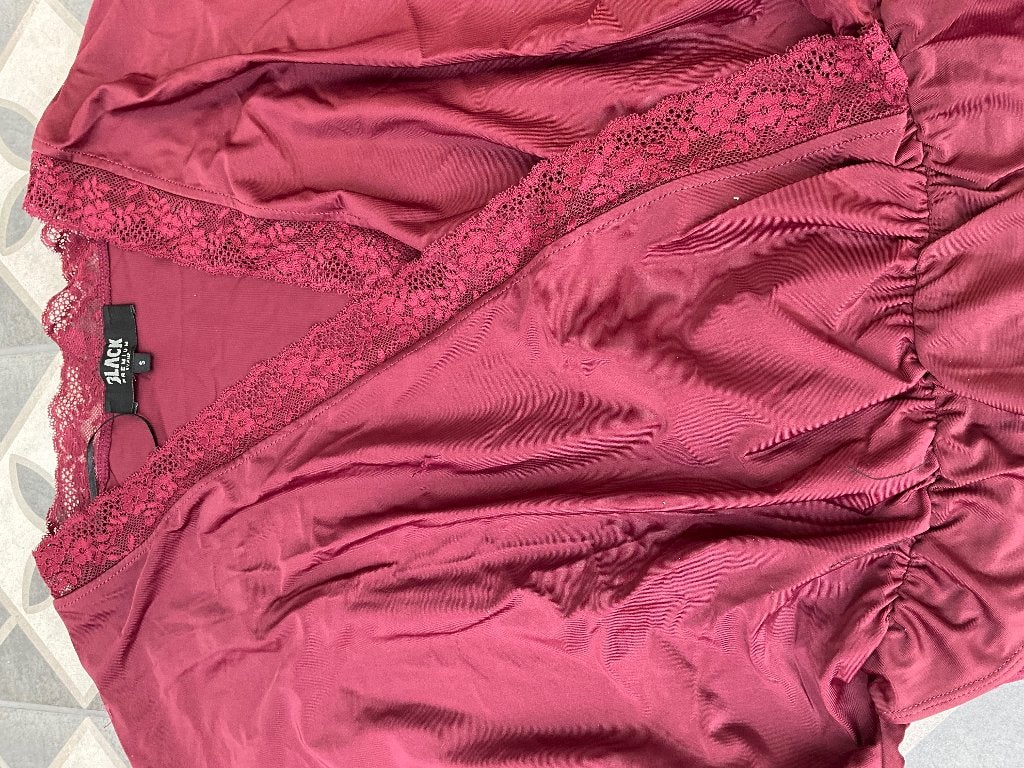 Black Premium Bodystocking Bordeau Rood Maat S, Black Premium Bodystocking Bordeau Rood Maat S, Ophalen of Verzenden, Body of Korset