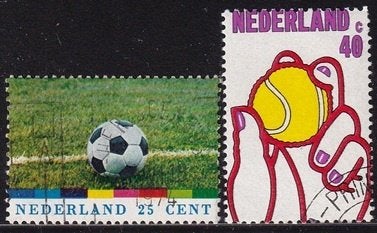 1540 - Nederland nvph 1050/1051 gestempeld , sportzegels ,, Postzegels en Munten, Postzegels | Nederland, Verzenden, Na 1940, Gestempeld