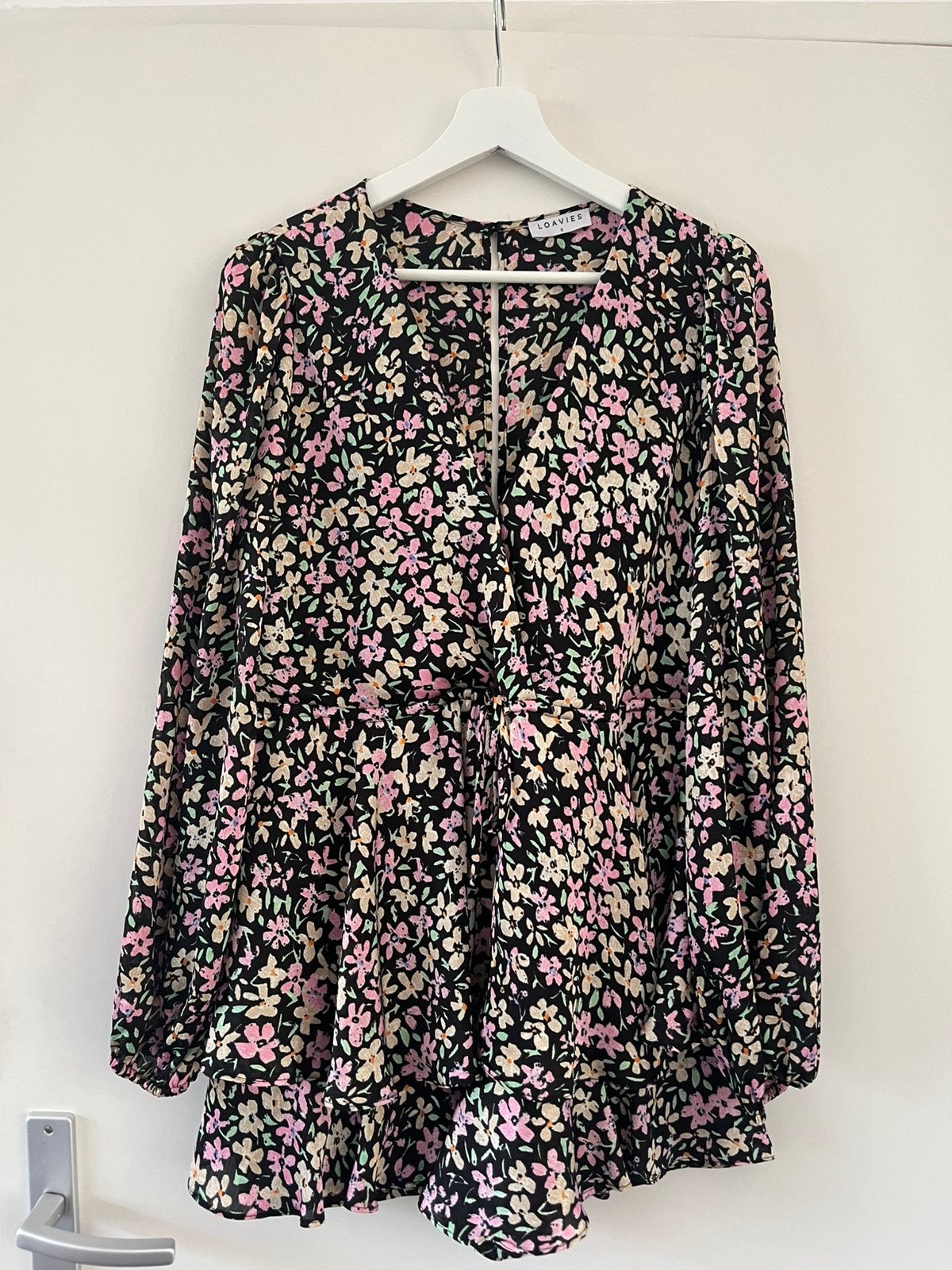 Loavies bloemetjes playsuit dames maat S / 36, Kleding | Dames, Ophalen of Verzenden, Zo goed als nieuw, Maat 36 (S), Zwart