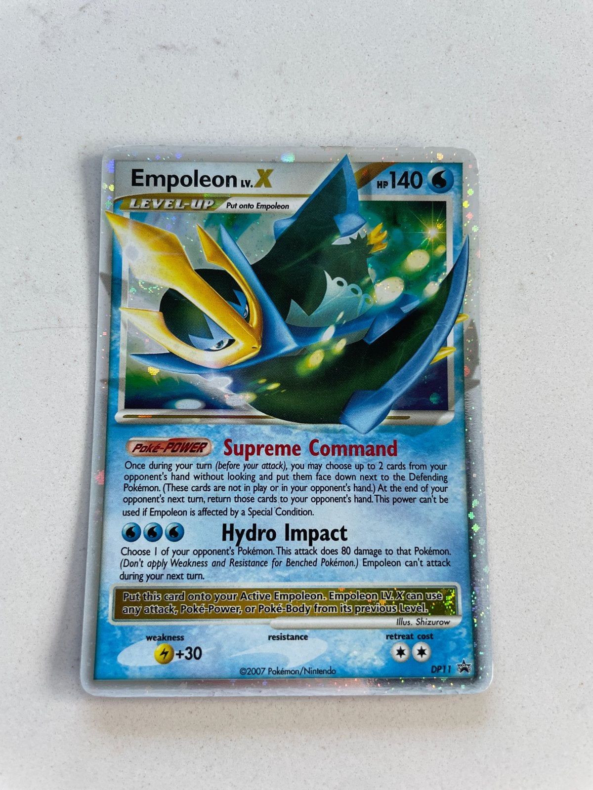 Empoleon LV.X Pokémon Kaart - Supreme Command, Ophalen, Gebruikt, Losse kaart, Foil