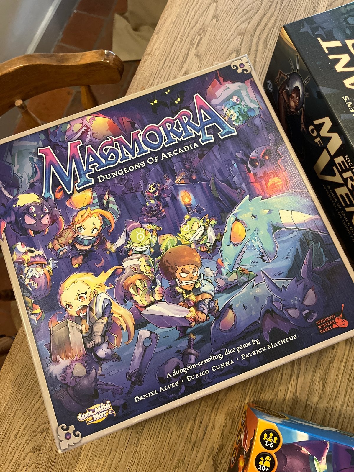 Masamorra: Dungeons of Arcadia - Dungeon Crawler Dice Game, Vijf spelers of meer, Ophalen of Verzenden, Zo goed als nieuw