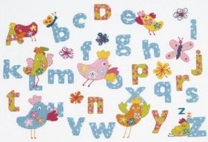 Borduurpakket Coloured hens ABC BK892, Geen, Geen, Nieuw, Ophalen of Verzenden
