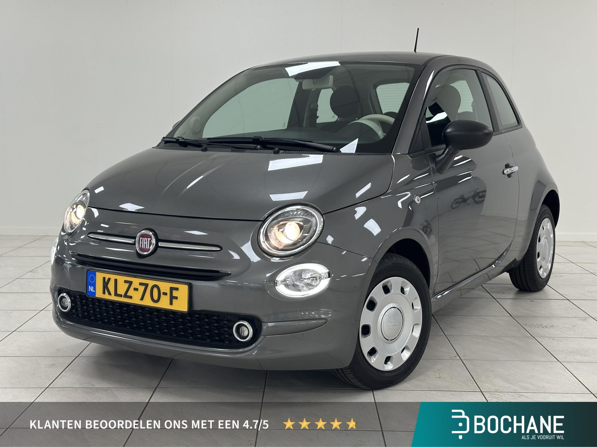 Fiat 500 1.0 Hybrid | Cruise Control | Parkeersensoren | Blu, Stof, Gebruikt, 4 stoelen, Handgeschakeld