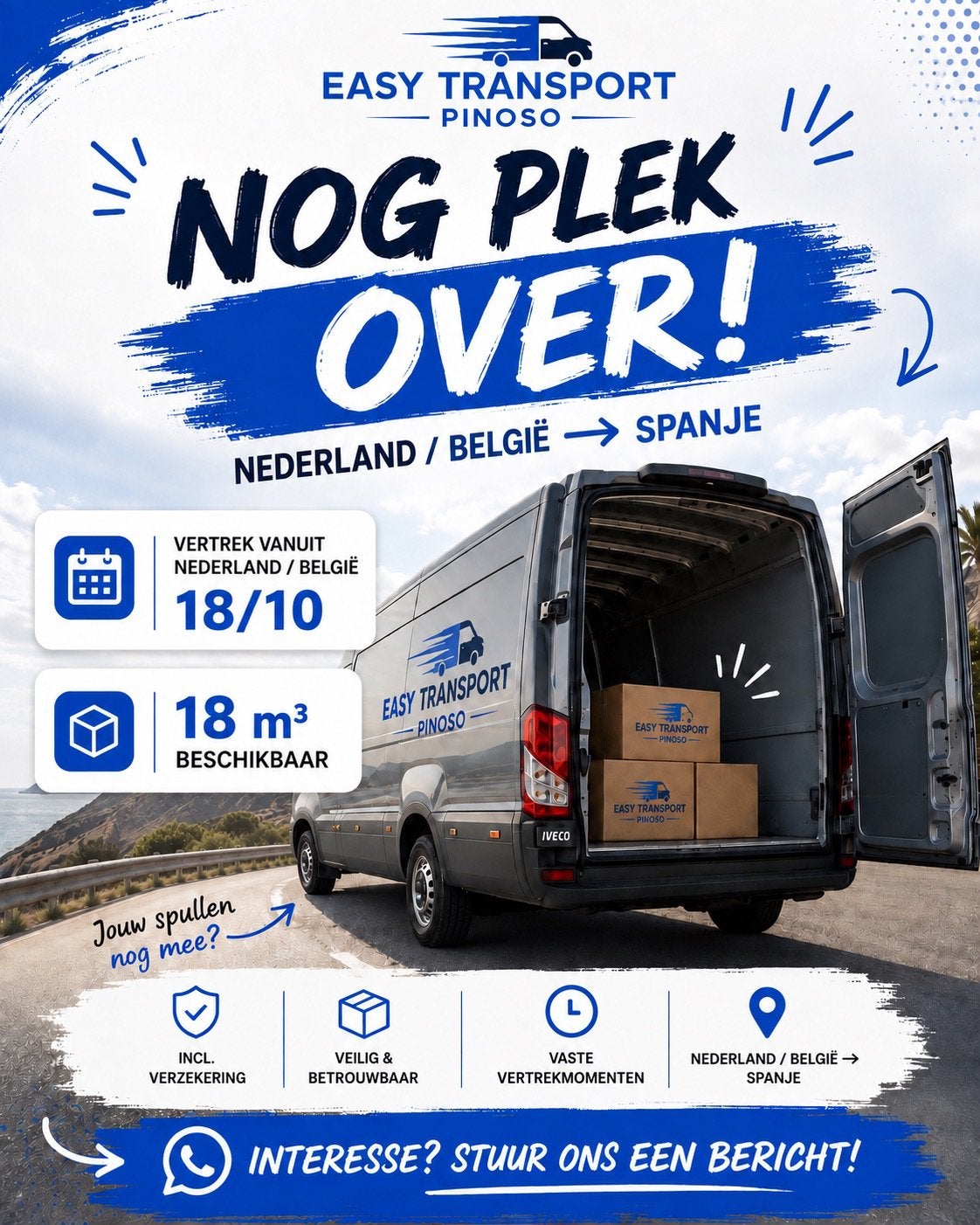 Transport naar Spanje 18/10, Bedrijfsverhuizingen
