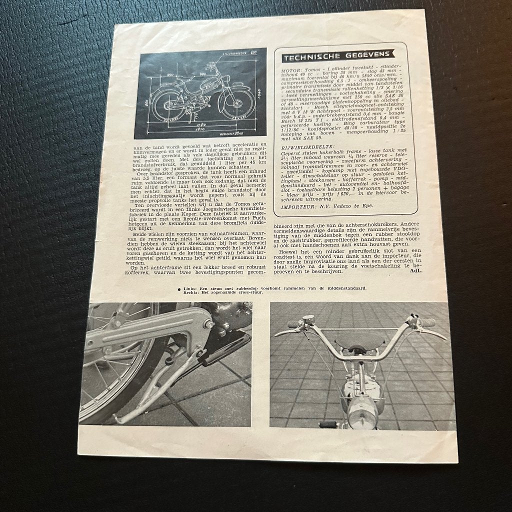 #21) TOMOS Silver Streak - 1964, Verzenden, Gelezen, Folder