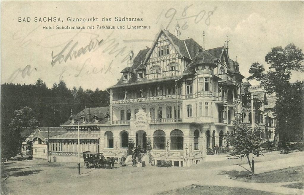 379-076-011 Bad Sachsa Hotel Schützenhaus, Verzamelen, Ansichtkaarten | Buitenland, Duitsland, Voor 1920, Verzenden