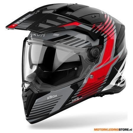 Airoh Bandit Spicy Integraalhelm, Zwart-Rood, Ophalen of Verzenden, Nieuw met kaartje