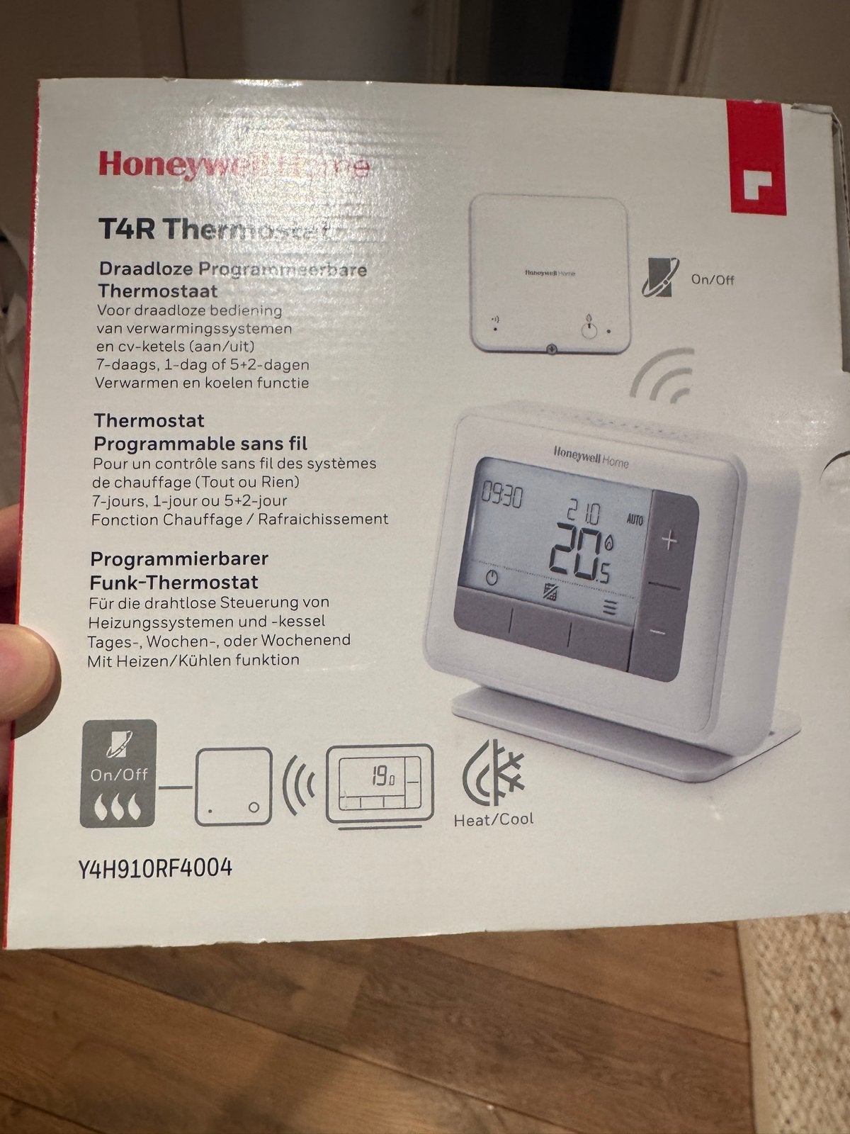 Honeywell Home T4R Draadloze Programmeerbare Thermostaat, Ophalen of Verzenden, Slimme thermostaat, Nieuw