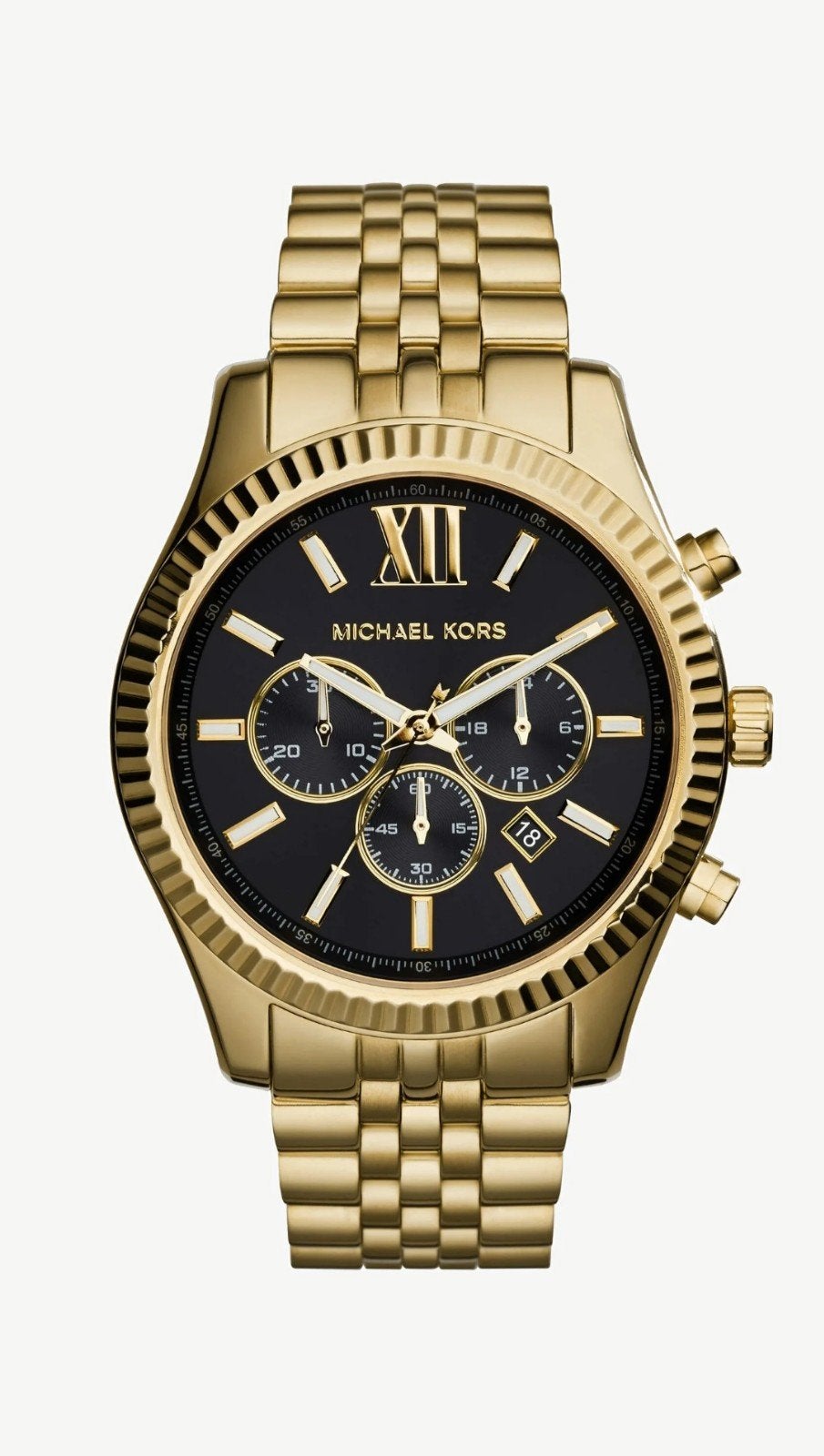 Michael Kors Gouden Herenhorloge, Sieraden, Tassen en Uiterlijk, Horloges | Heren, Overige merken, Staal, Staal, Polshorloge