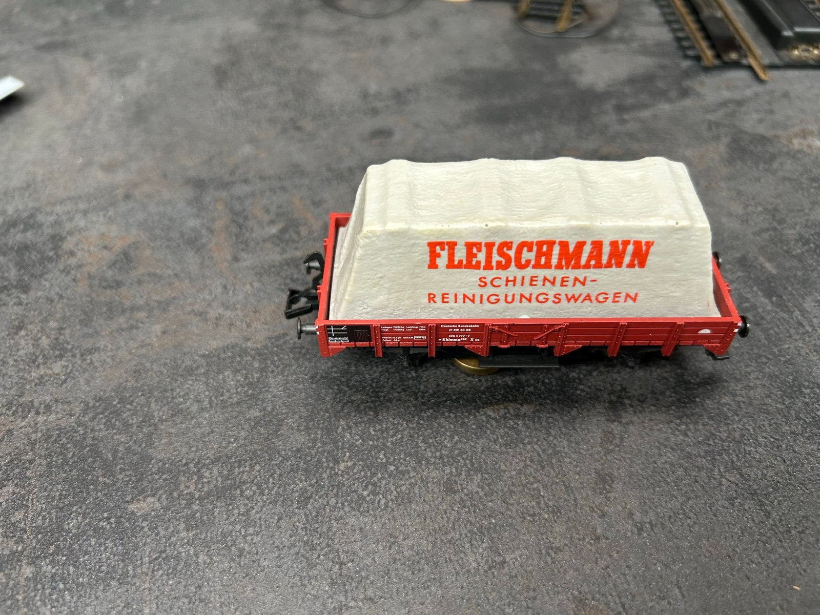 Fleischmann H0 5569 Schienenreinigungswagen jaren '80, Gebruikt, Gelijkstroom, Fleischmann, Wagon