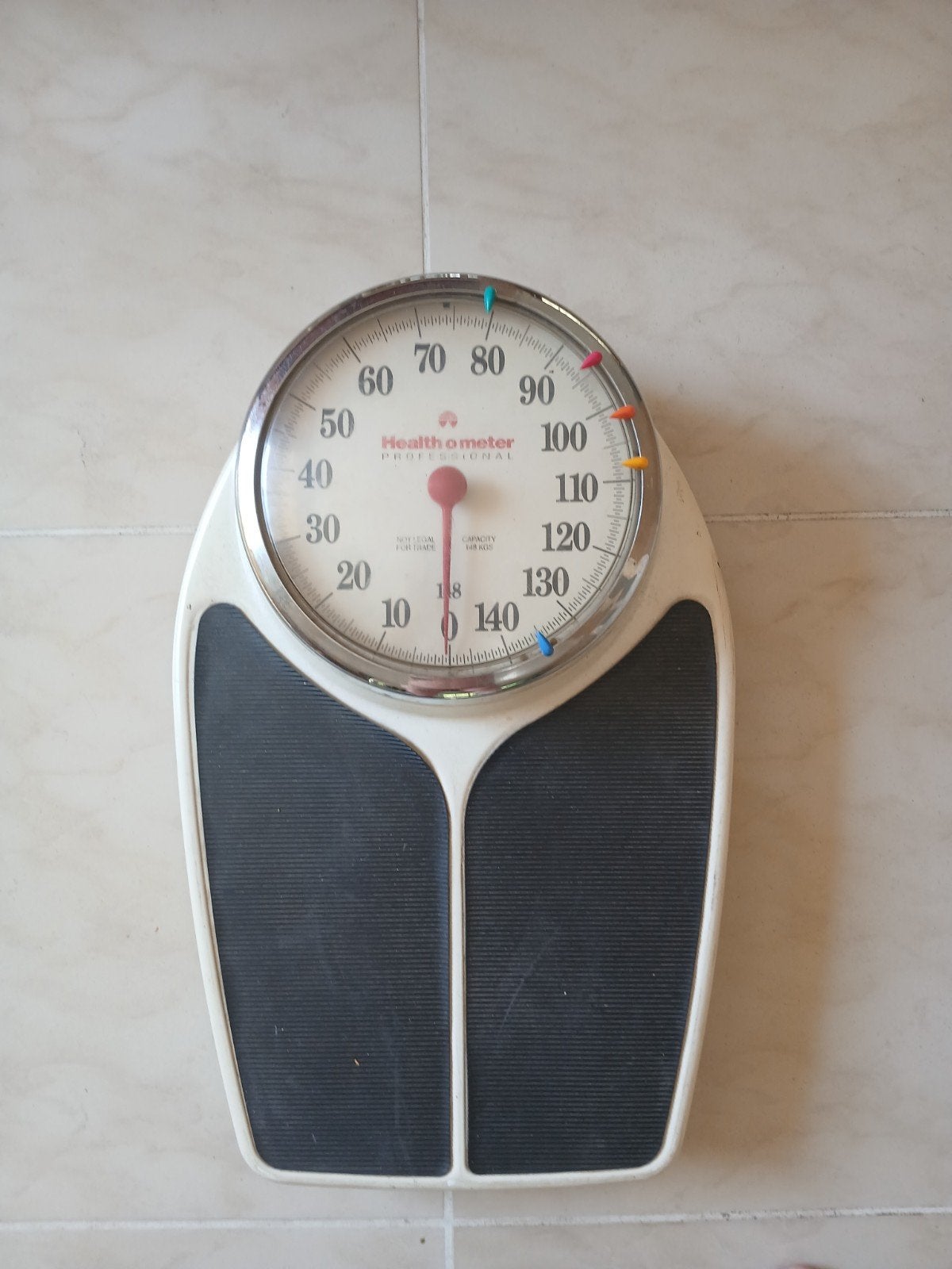 Health o meter professionele Personenweegschaal, Analoog 148, Gebruikt, Analoog, 100 kg of meer, Ophalen of Verzenden