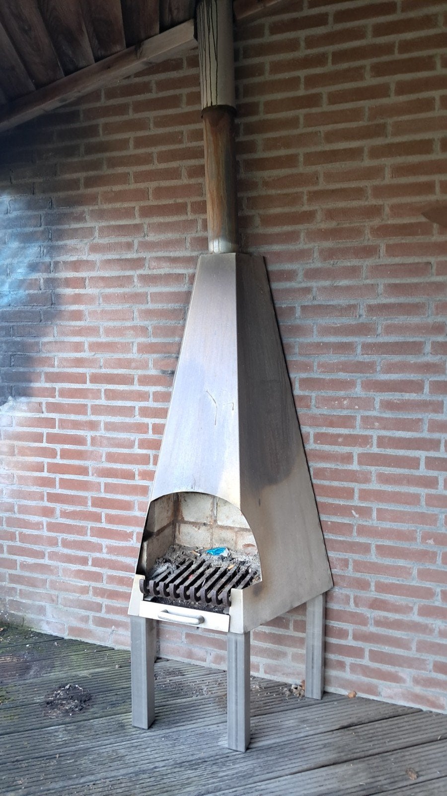 RVS Tuinhaard / Buitenhaard, Ophalen, Gebruikt