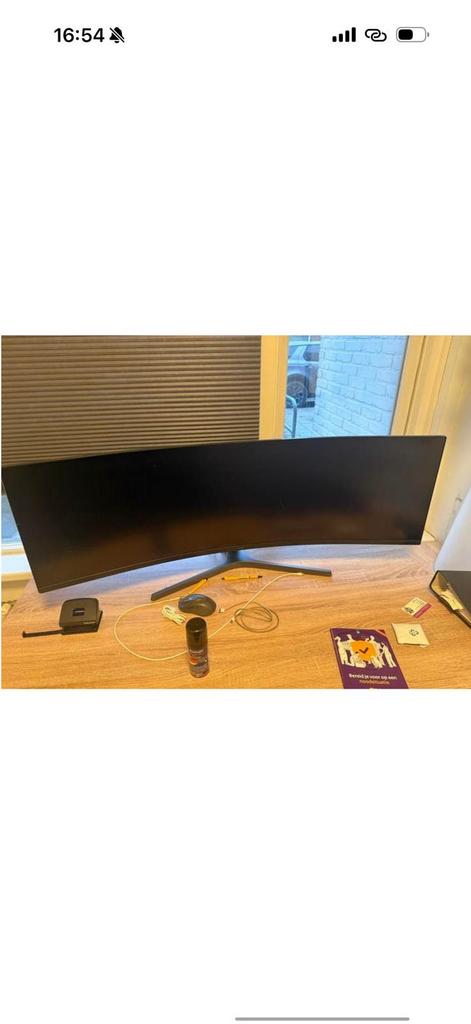 Samsung Odyssey 49 inch scherm, Ophalen of Verzenden, Gebruikt, Curved