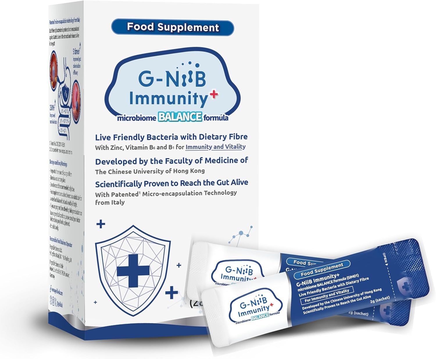 SIM01 G-NiiB Immunity+  4 doosjes, Ophalen of Verzenden, Nieuw, Poeder of Drank
