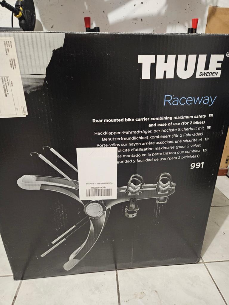 Thule Raceway 991 fietsendrager voor 2 fietsen, Auto diversen, Fietsendragers, Achterklepdrager, Ophalen of Verzenden