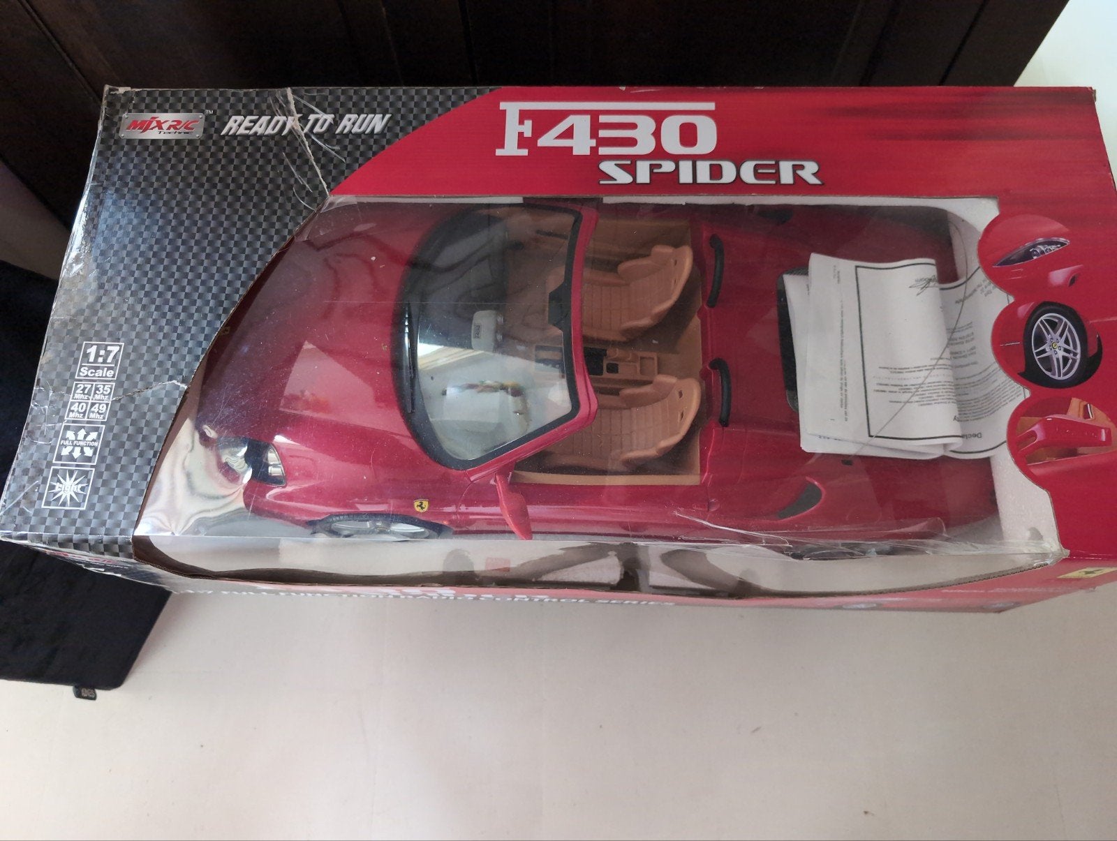 Ferrari F430 Spider RC Auto 1:7 Ready to Run, Nieuw, Auto onroad, RTR (Ready to Run), Overige schalen