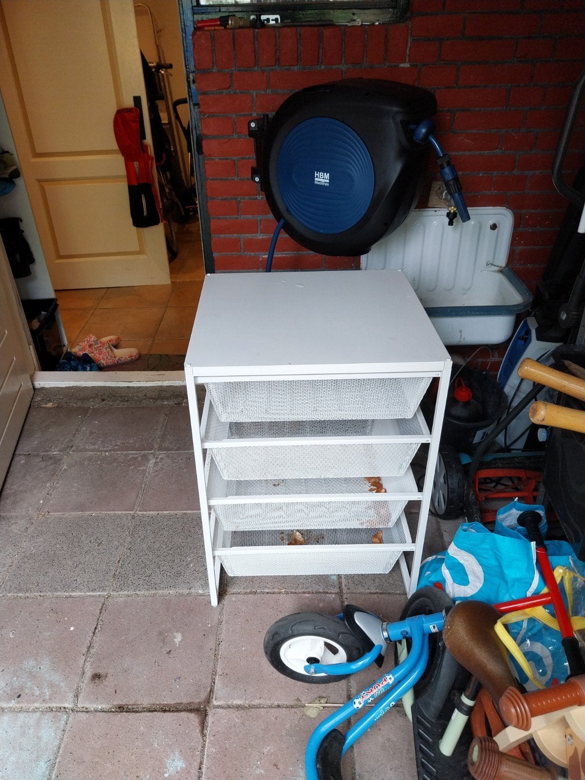 rek ikea draadmanden wit, Ophalen, Zo goed als nieuw