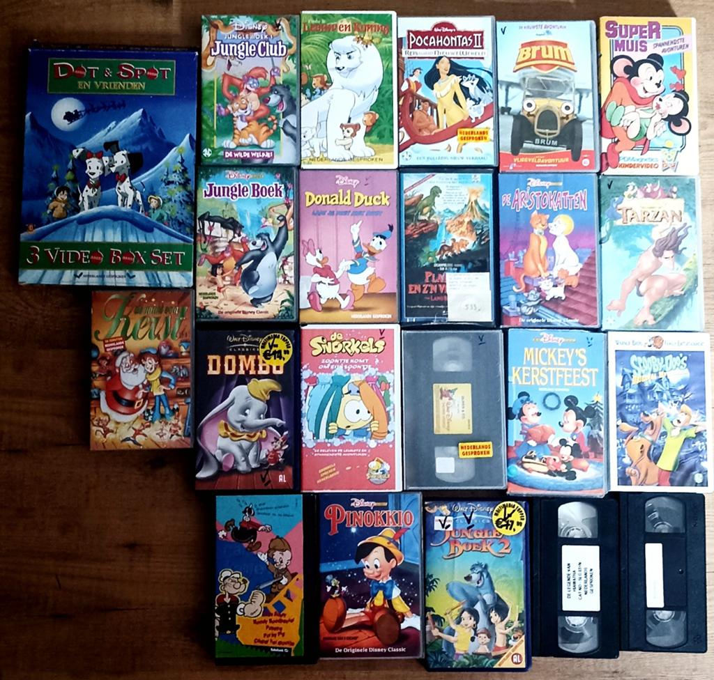 Grote collectie Disney en andere VHS-banden, Alle leeftijden, Ophalen of Verzenden, Gebruikt, Overige genres
