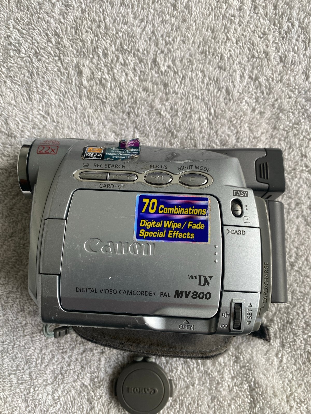 Canon MV800 Mini DV Digitale Videocamera Camcorder, Mini dv, Gebruikt, Canon, 20x of meer