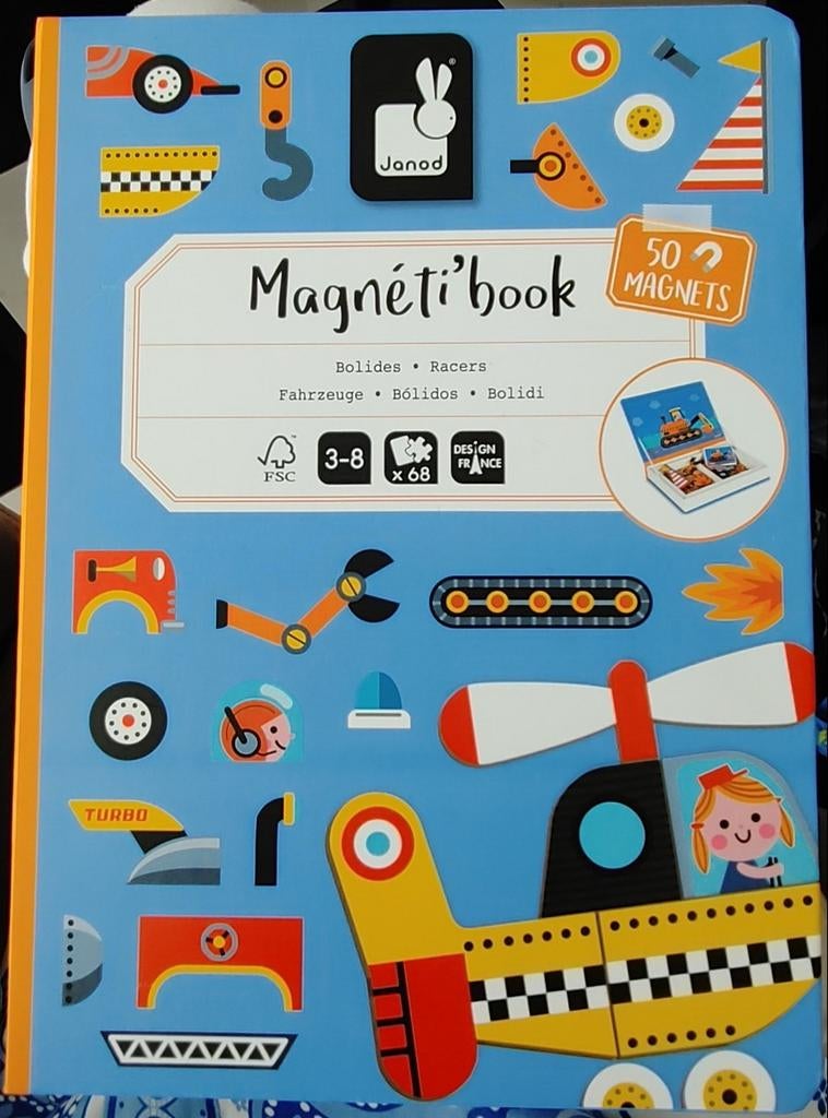 Janod Magneti'book Voertuigen - Magnetisch Boek, Kinderen en Baby's, Speelgoed | Educatief en Creatief, Ophalen of Verzenden, Zo goed als nieuw