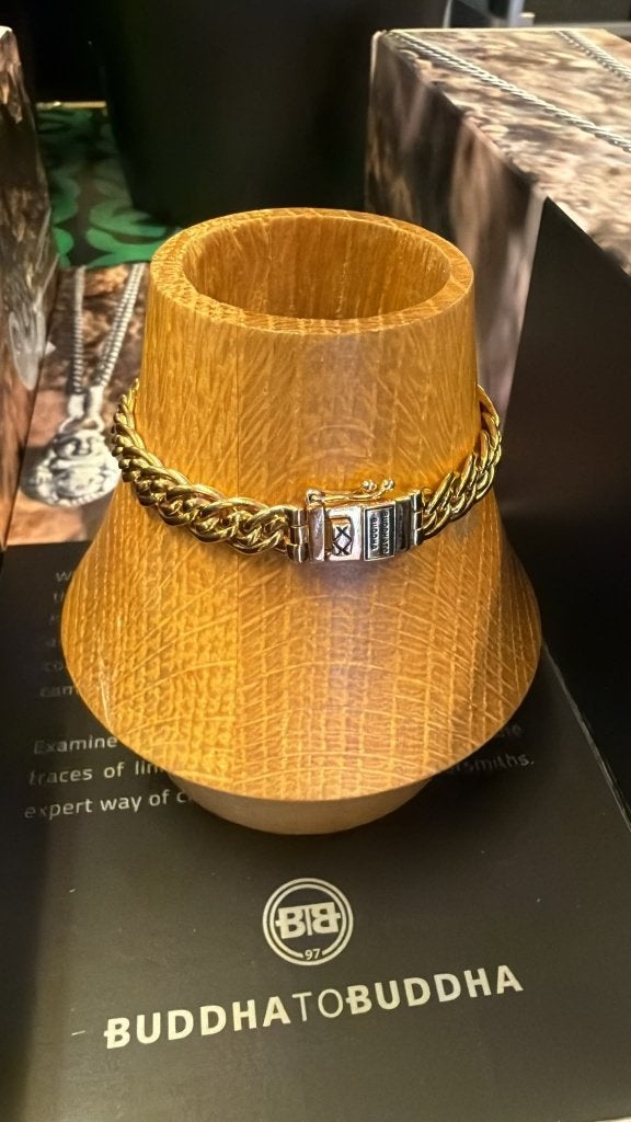 BUDDHA TO BUDDHA ARMBAND TYPE J211GVC+ NATHALIE GOLD €219,95, Sieraden, Tassen en Uiterlijk, Armbanden, Ophalen of Verzenden, Zo goed als nieuw