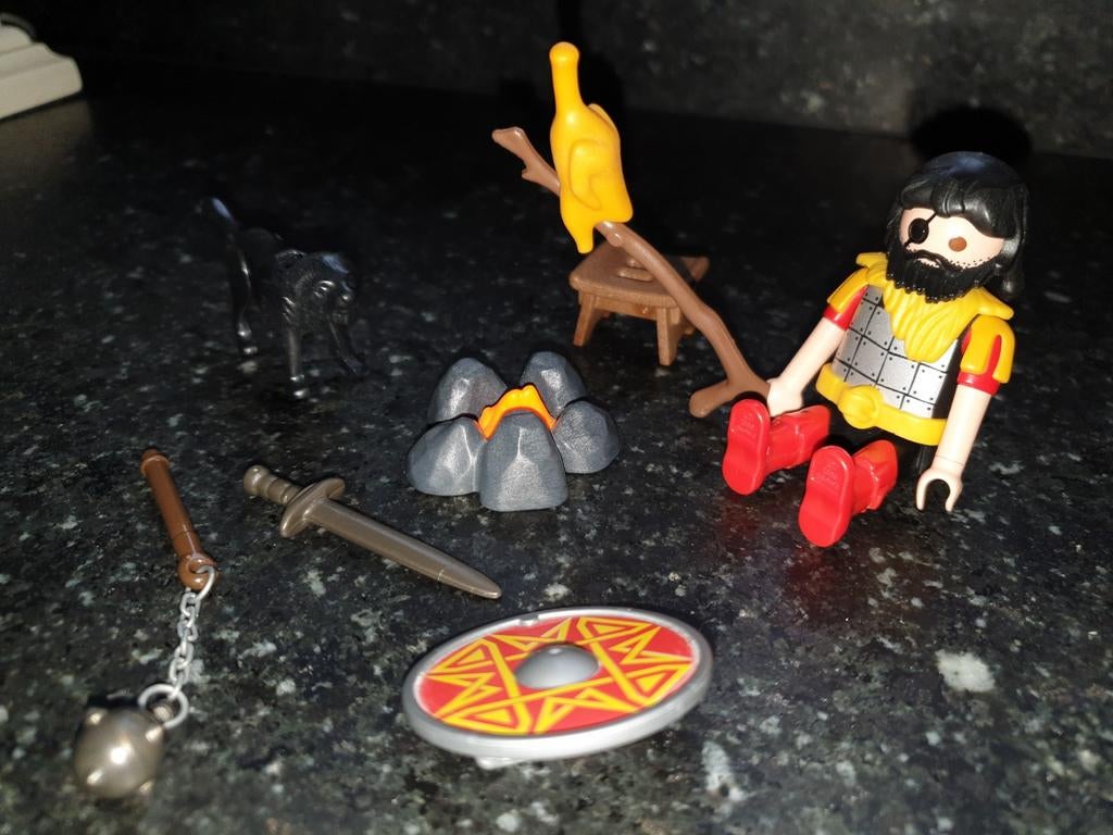 Playmobil 4769 Barbaar met kampvuur en hond, Kinderen en Baby's, Speelgoed | Playmobil, Ophalen of Verzenden, Zo goed als nieuw