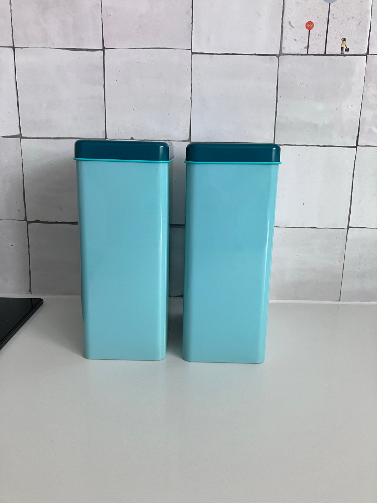 Set van 2 HAY Sowden voorraadbussen, Blauw, Ophalen of Verzenden, Zo goed als nieuw, Voorraadpot