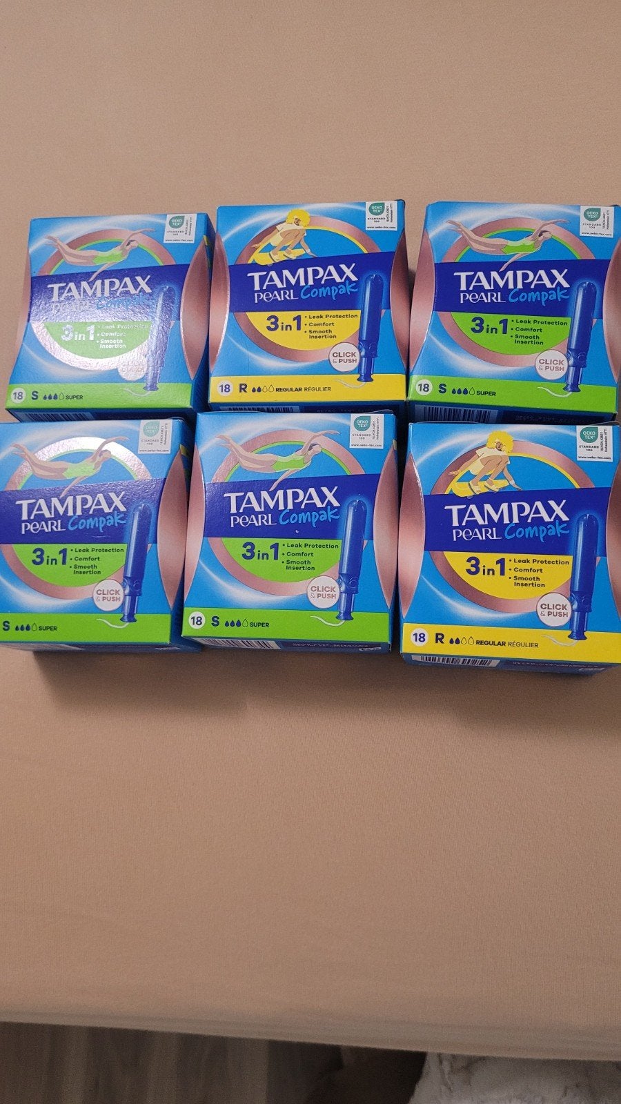 Tampax Pearl Compak Tampons - Diverse Maten (6x18 stuks), Ophalen of Verzenden, Nieuw, Overige typen