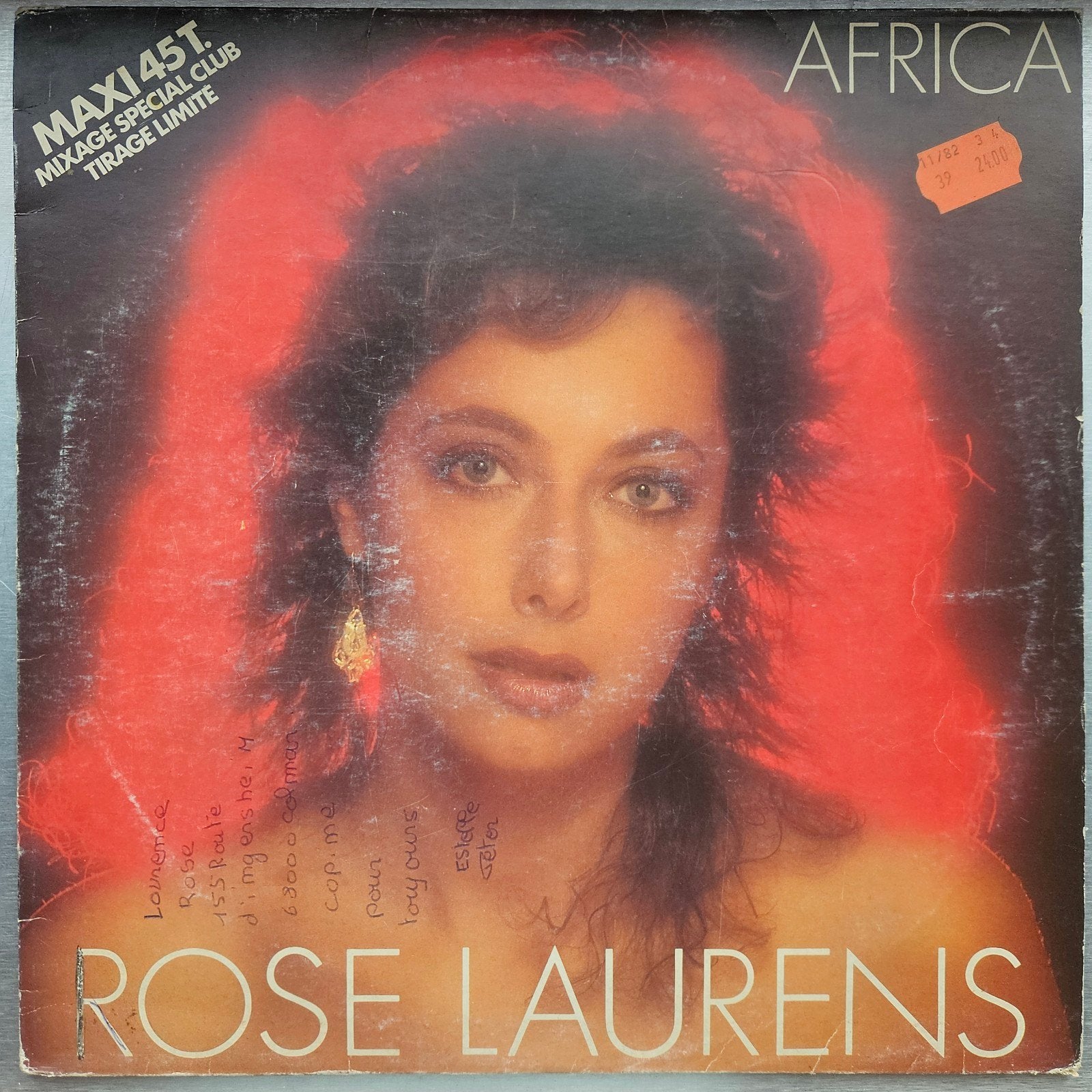 Rose Laurens - Africa 12inch Maxisingle Disco Synth Pop Viny, Ophalen of Verzenden, 12 inch