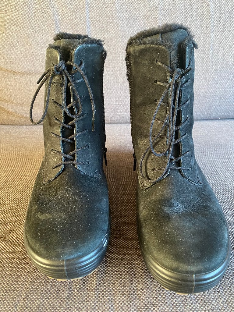 Gevoerde Ecco laarzen, Kleding | Dames, Ecco, Zwart, Lage of Enkellaarzen, Ophalen of Verzenden