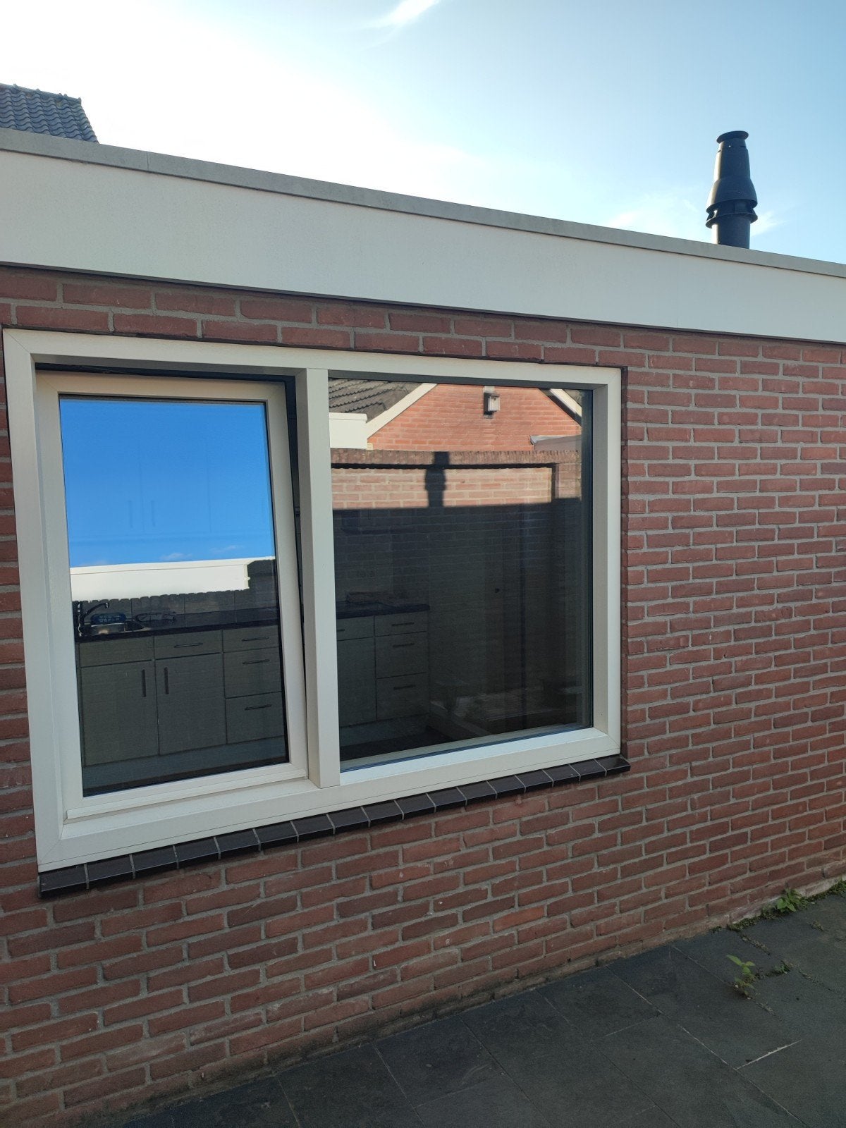 Gebruikt Gevelraam met Dubbelglas, Ophalen, Kunststof, Gebruikt, Raamkozijn