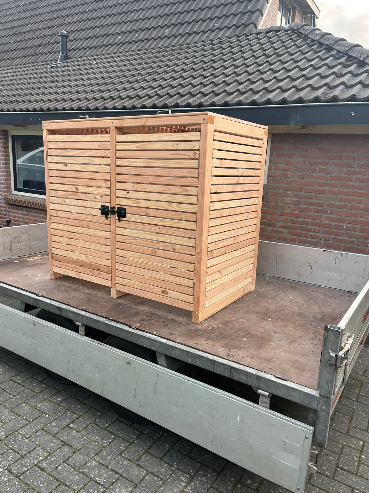 Kliko/ container ombouw, Ophalen, Nieuw, Hout, Containerberging