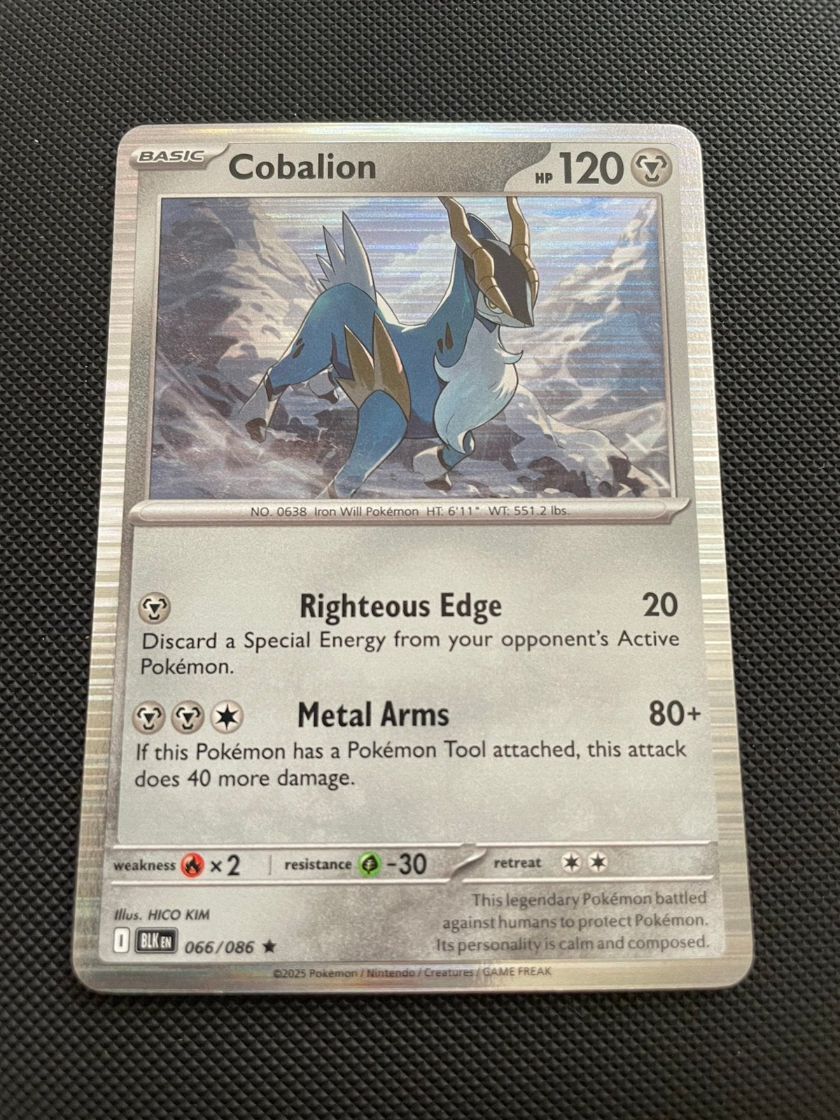 Cobalion 066/086 Rare Holo Black Bolt Packfresh, Verzenden, Zo goed als nieuw