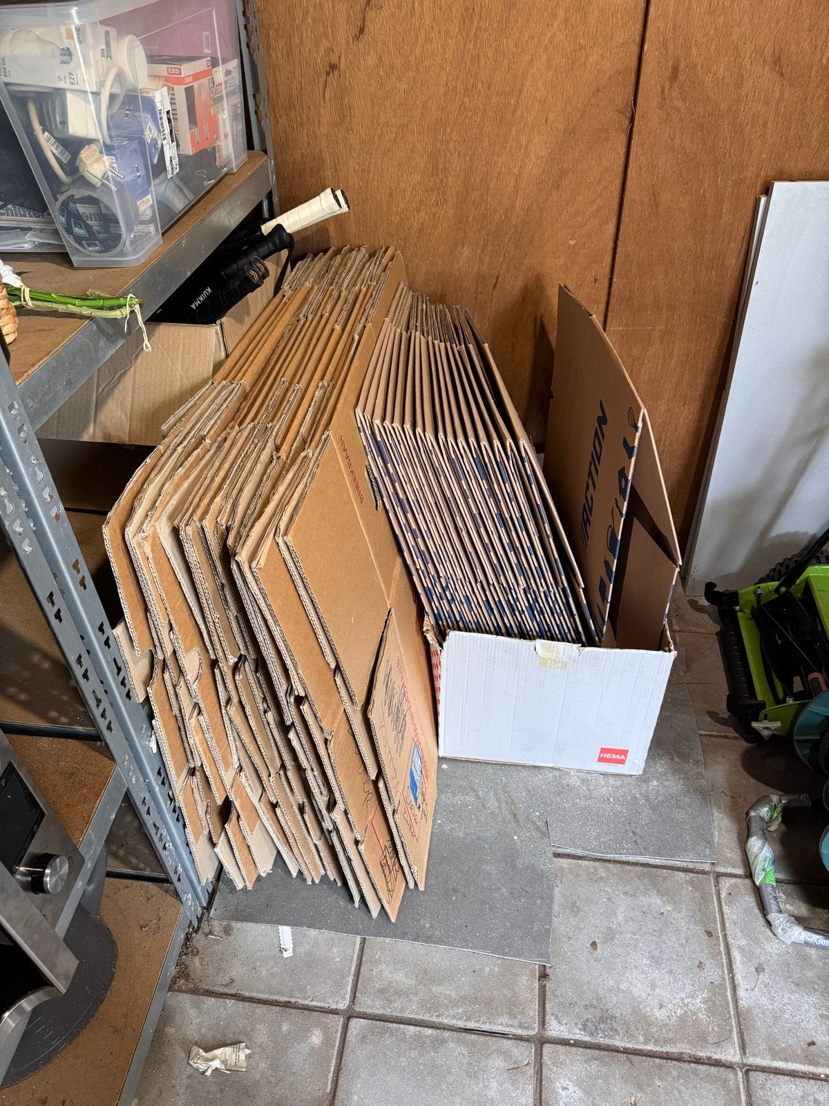 Grote partij gebruikte verhuisdozen, Ophalen, 40 tot 60 cm, Opvouwbaar, 50 tot 75 cm
