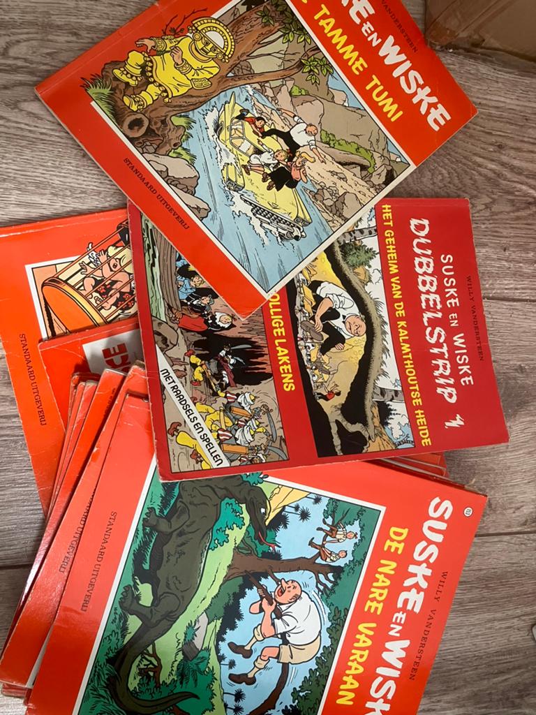 Ruim 50 Suske en Wiske stripboeken - Diverse titels, Boeken, Stripboeken, Meerdere stripboeken, Ophalen, Gelezen