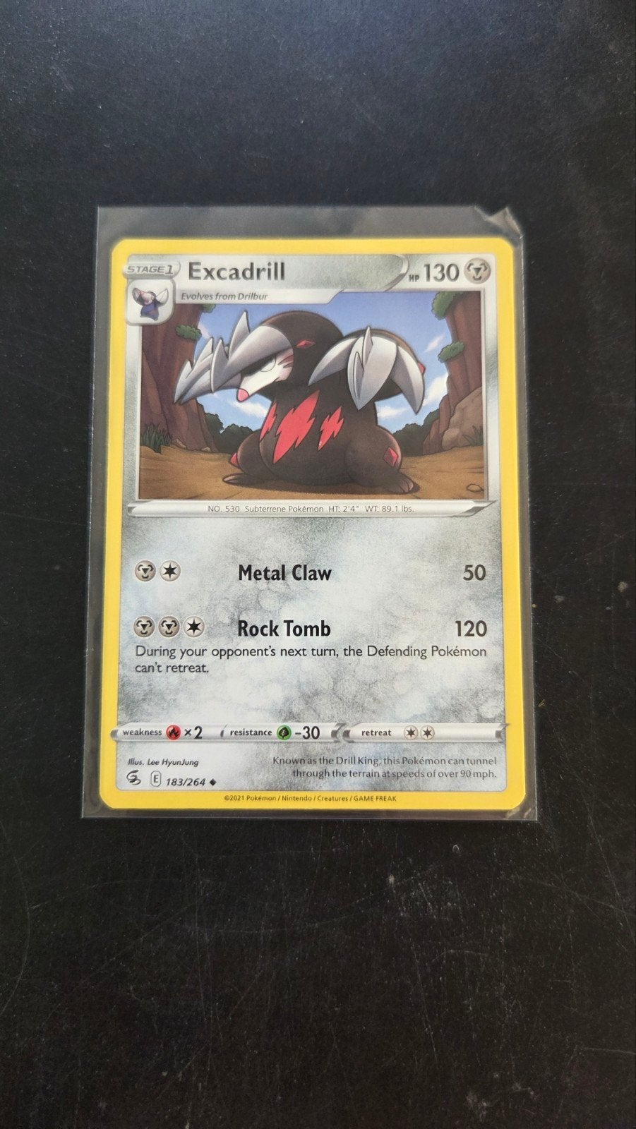Excadrill 183/264 Fusion Strike Pokémon Kaart, Verzenden, Zo goed als nieuw, Losse kaart