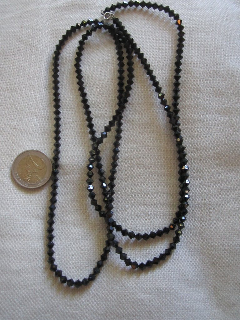 3.   Schitterende oude ketting, French jet,  120 cm, Ophalen, Overige materialen, Ketting