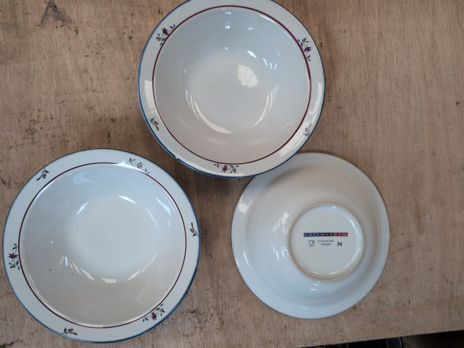 Set van 3 Copenhagen Stoneware kommen - Gebruikt, Ophalen of Verzenden