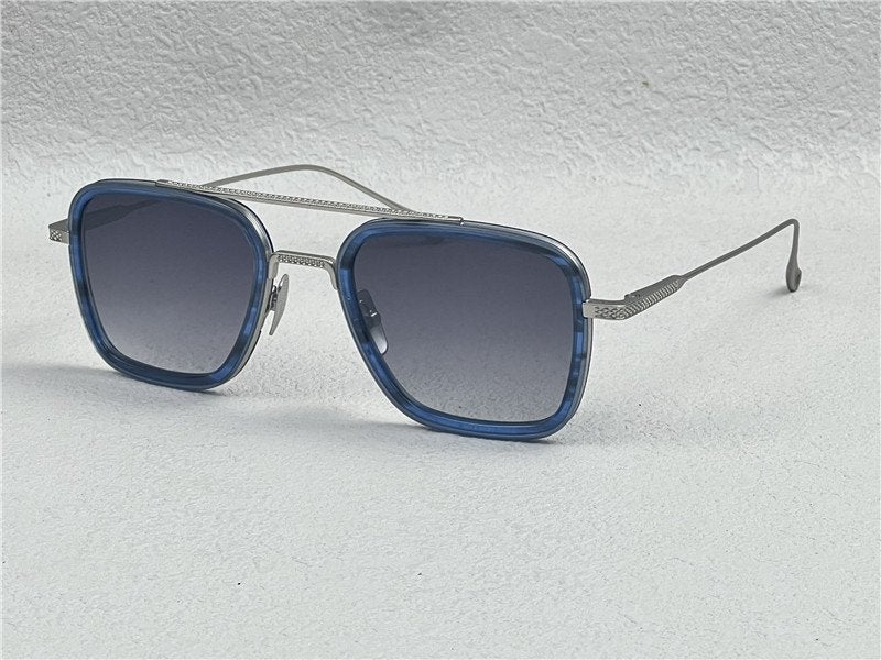 Dita Flight 006 Silver Matte/Blue Swirl, Overige merken, Zonnebril, Overige kleuren, Nieuw