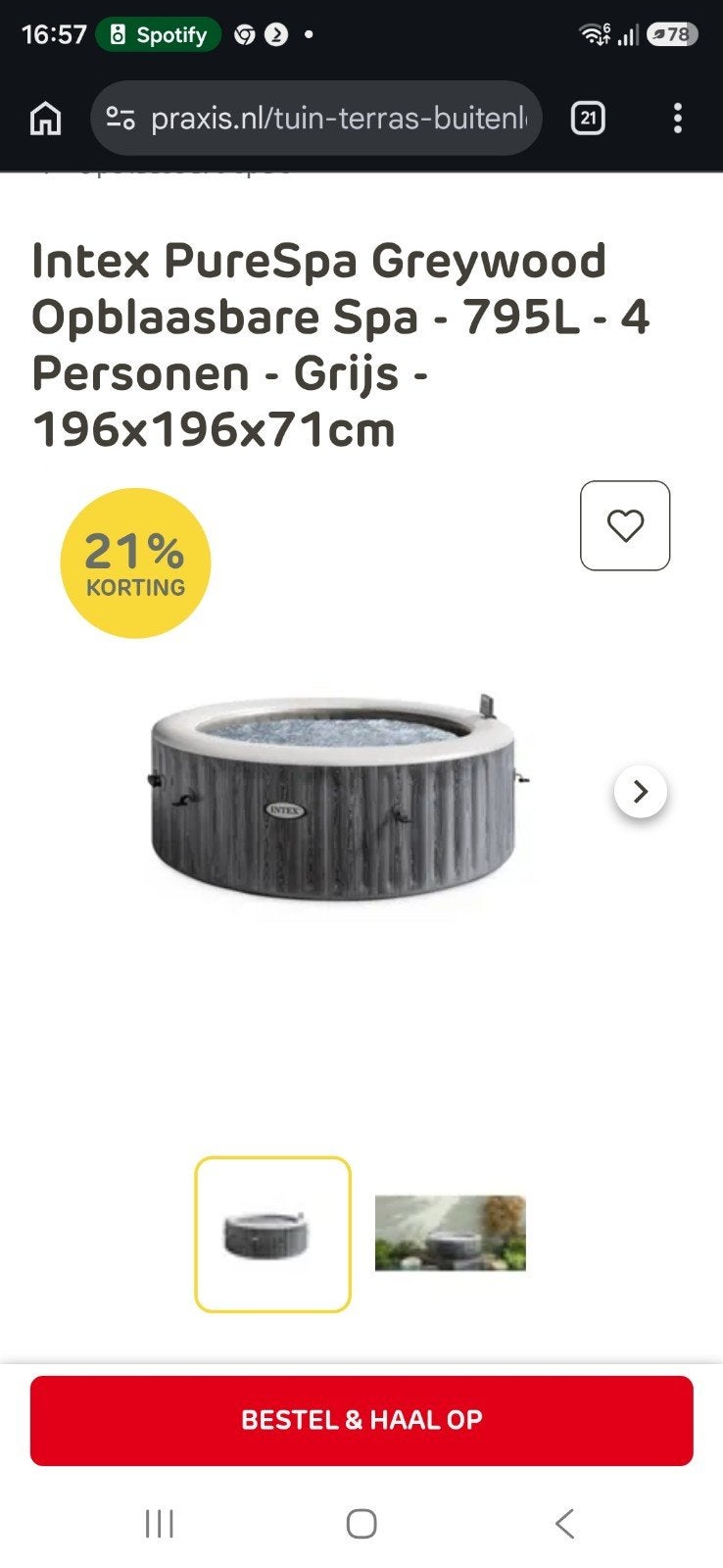 Intex Pure Spa opblaasbare jacuzzi met accessoires, Ophalen of Verzenden, Gebruikt, Filter, Opblaasbaar