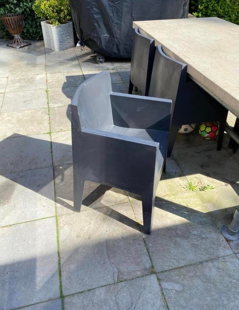 Moderne antraciet Toy Driade stoelen (gebruikt), Ophalen, Gebruikt, Kunststof