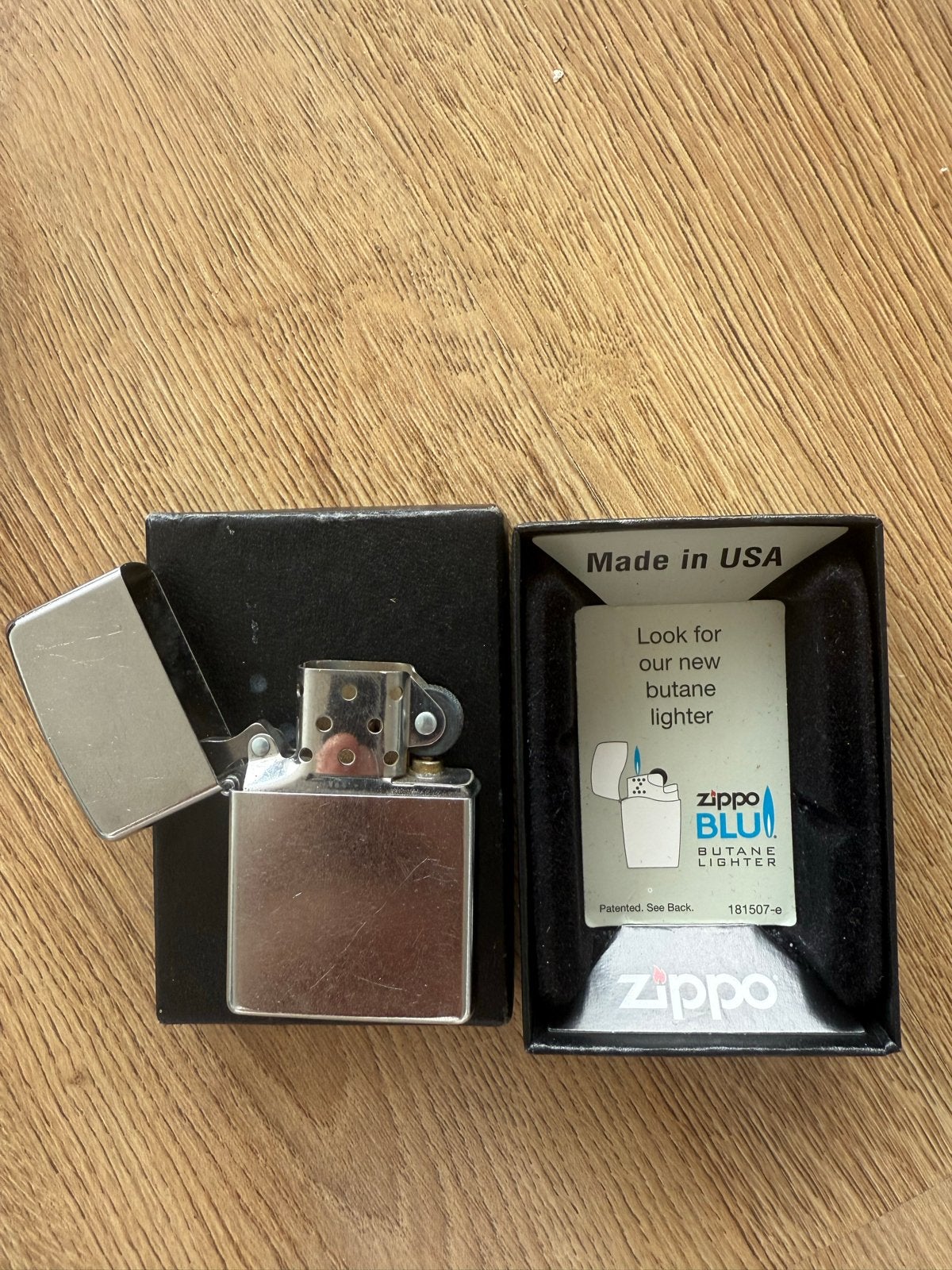 Originele Zippo 207 Street Chrome Aansteker (2012) - USA, Ophalen, Gebruikt, Aansteker