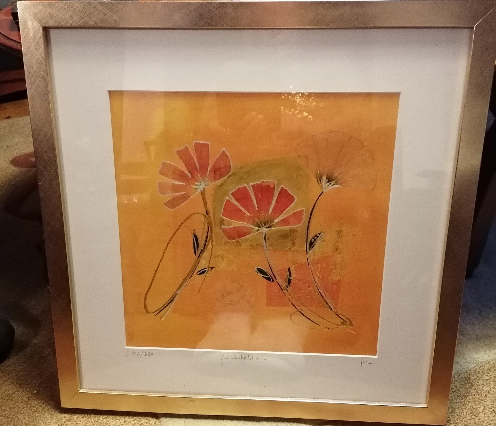 Prachtige abstracte bloemenprint, Ophalen