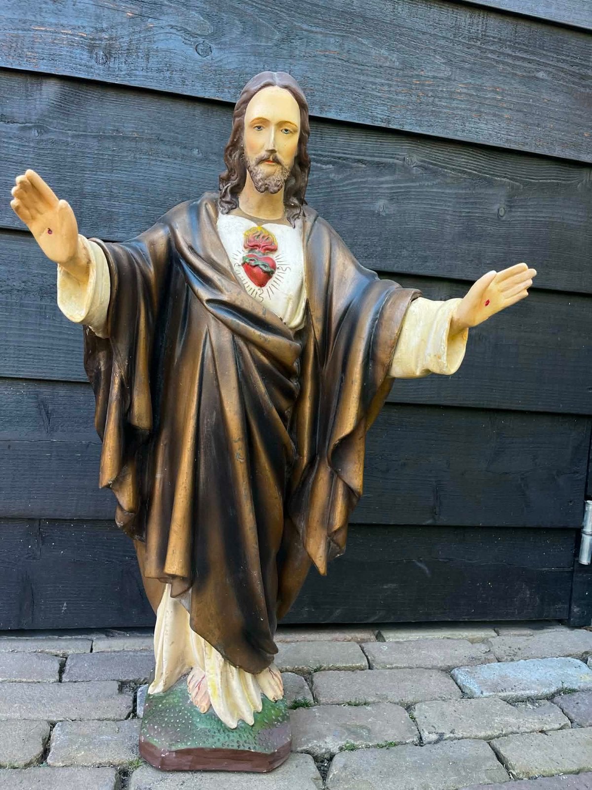 Jezus Heilig Hart Beeld - 68cm, Antiek en Kunst, Ophalen