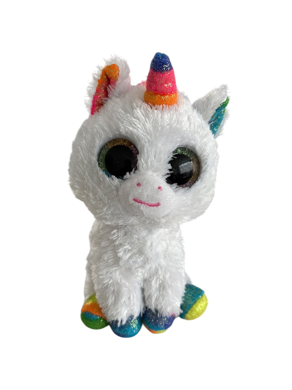 TY Beanie Boo Pixy eenhoorn – ca. 18 cm, Gebruikt, Eenhoorn, Overige karakters, Ophalen of Verzenden